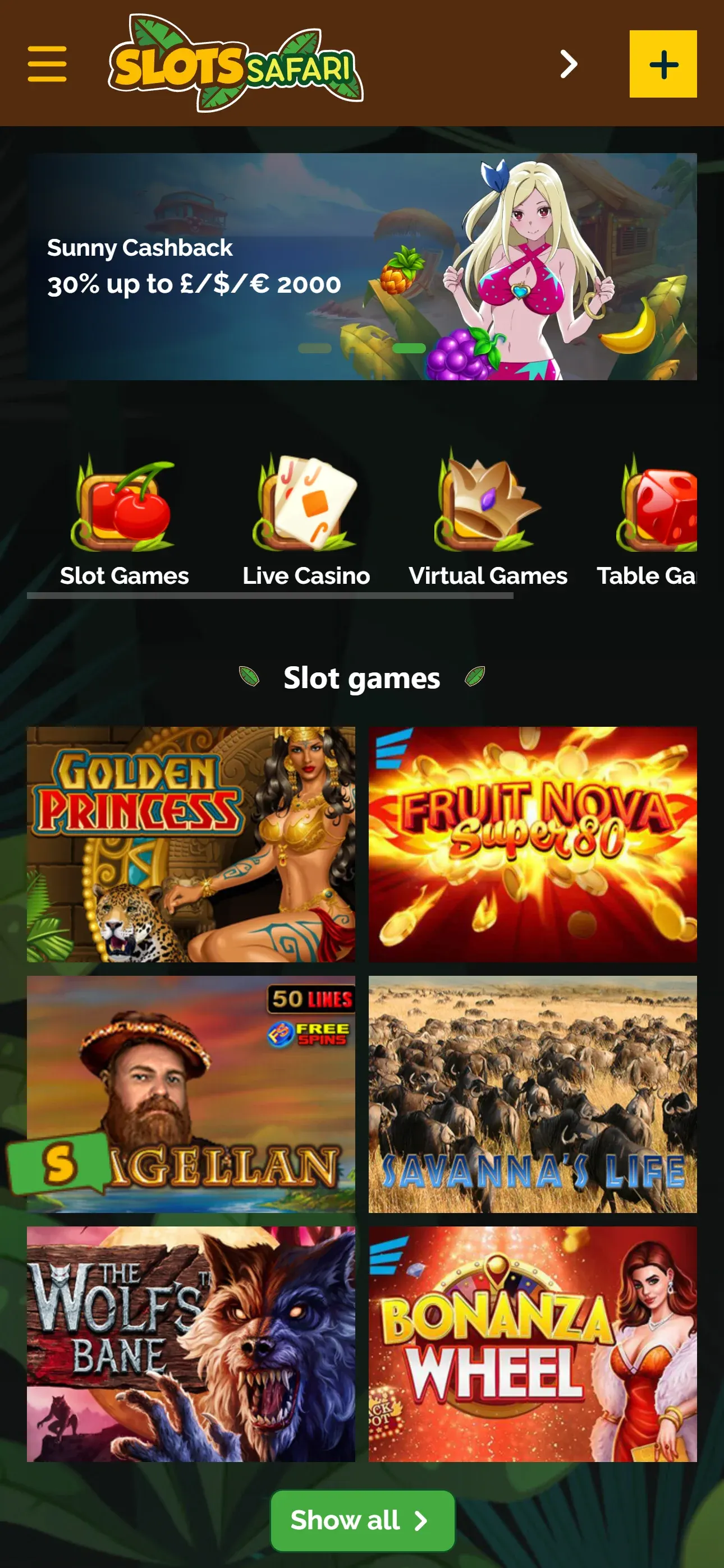 Slots Safari Casino — mobiel
